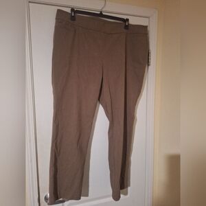 Women's Brown Pants Kim Rogers Curvy 20 W S